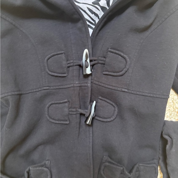 Full Tilt black vintage Y2K toggle button jacket size large - Picture 4 of 7